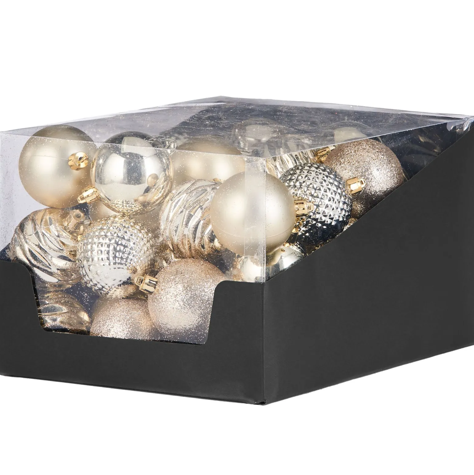 Gold Shatterproof Baubles, 50 Pack, 6 Cm