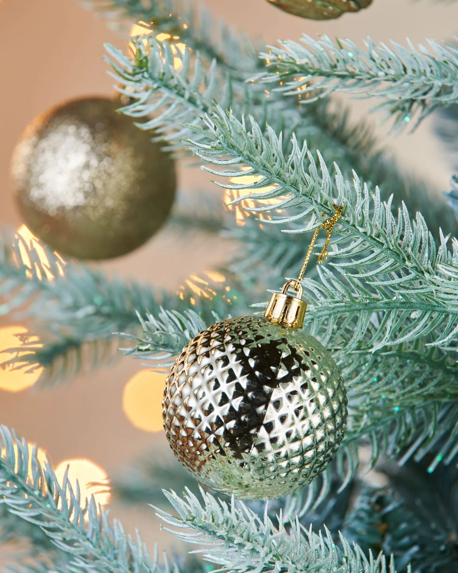 Gold Shatterproof Baubles, 50 Pack, 6 Cm