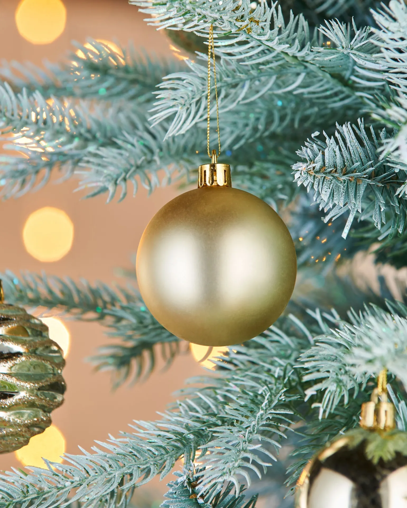 Gold Shatterproof Baubles, 50 Pack, 6 Cm