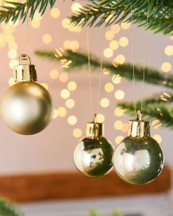 Gold Shatterproof Baubles, 36 Pack, 3 Cm