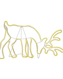 Grazing Reindeer Neon Rope Light Silhouette, 82 Cm