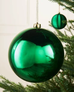 Green Large Gloss Shatterproof Bauble, 20 Cm