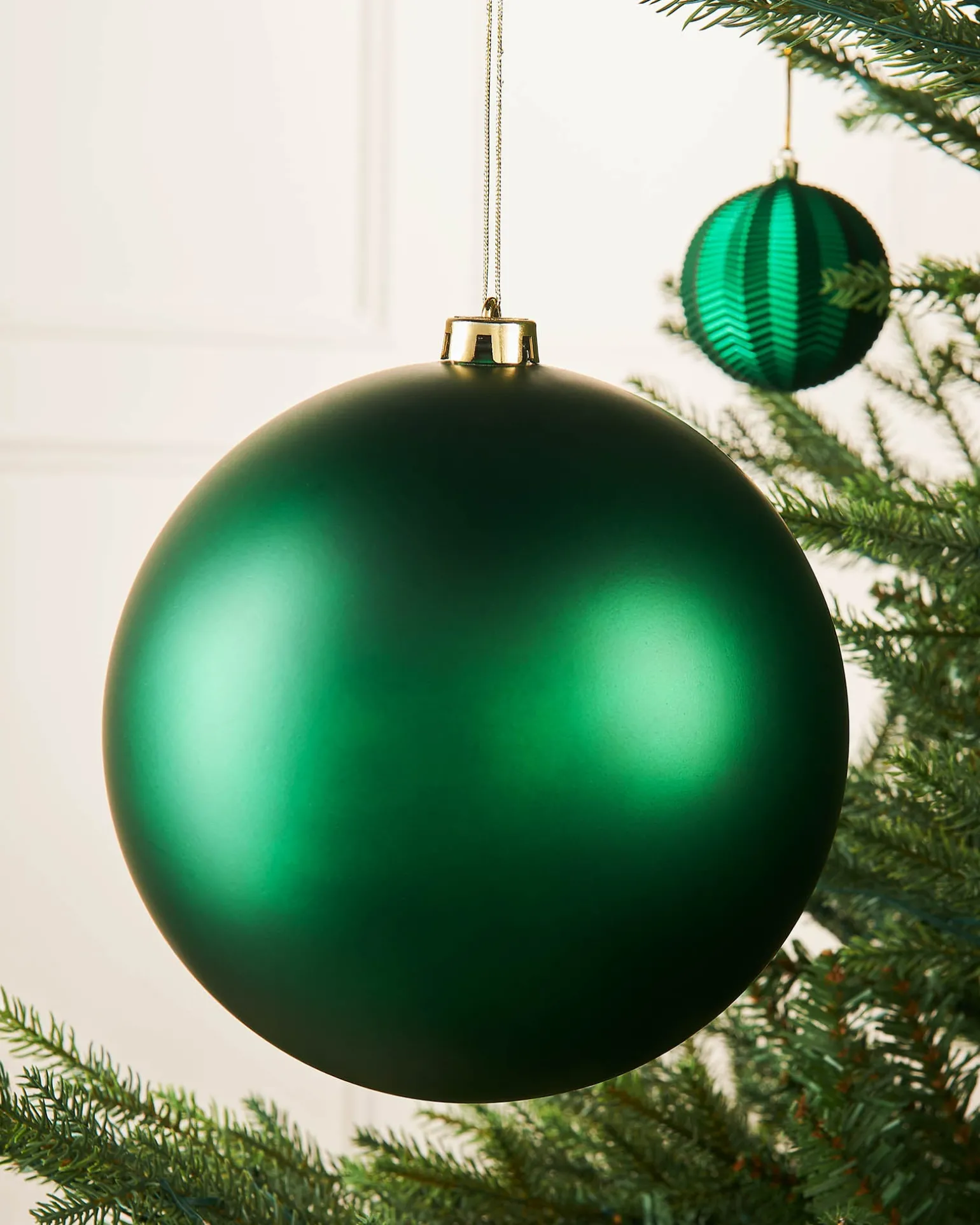 Green Large Matt Shatterproof Bauble, 20 Cm