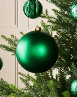 Green Large Matt Shatterproof Bauble, 15 Cm