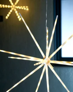 Hanging Starburst Decoration, Warm White, 51 Cm