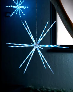 Hanging Starburst Decoration, Ice White, 51 Cm