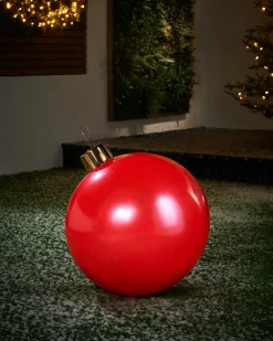Inflatable Christmas Bauble, Red, 45 Cm