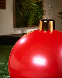 Inflatable Christmas Bauble, Red, 45 Cm