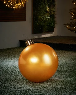 Inflatable Christmas Bauble, Gold, 45 Cm