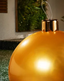 Inflatable Christmas Bauble, Gold, 45 Cm