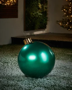 Inflatable Christmas Bauble, Green, 45 Cm
