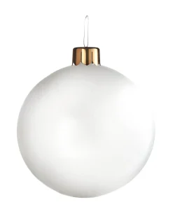 Inflatable Christmas Bauble, White , 45 Cm