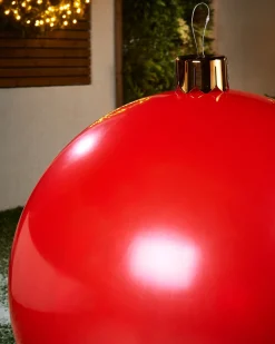 Inflatable Christmas Bauble, Red, 66 Cm
