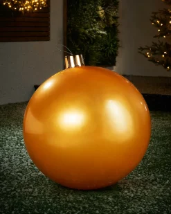 Inflatable Christmas Bauble, Gold, 66 Cm