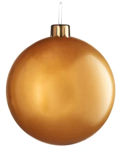 Inflatable Christmas Bauble, Gold, 66 Cm