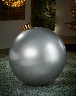 Inflatable Christmas Bauble, Silver, 66 Cm