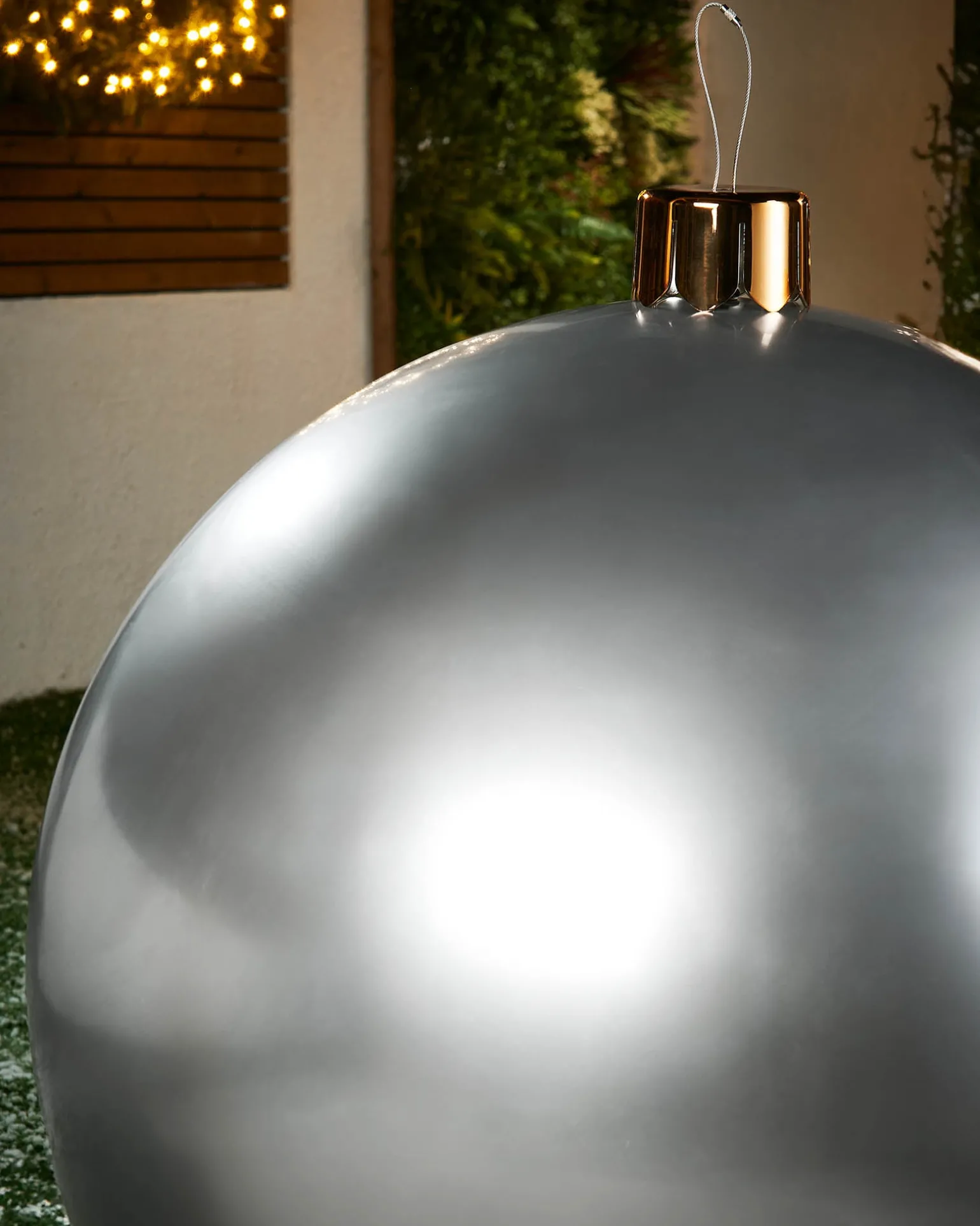 Inflatable Christmas Bauble, Silver, 66 Cm