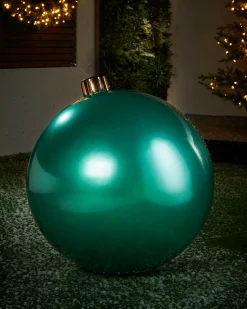 Inflatable Christmas Bauble, Green, 66 Cm