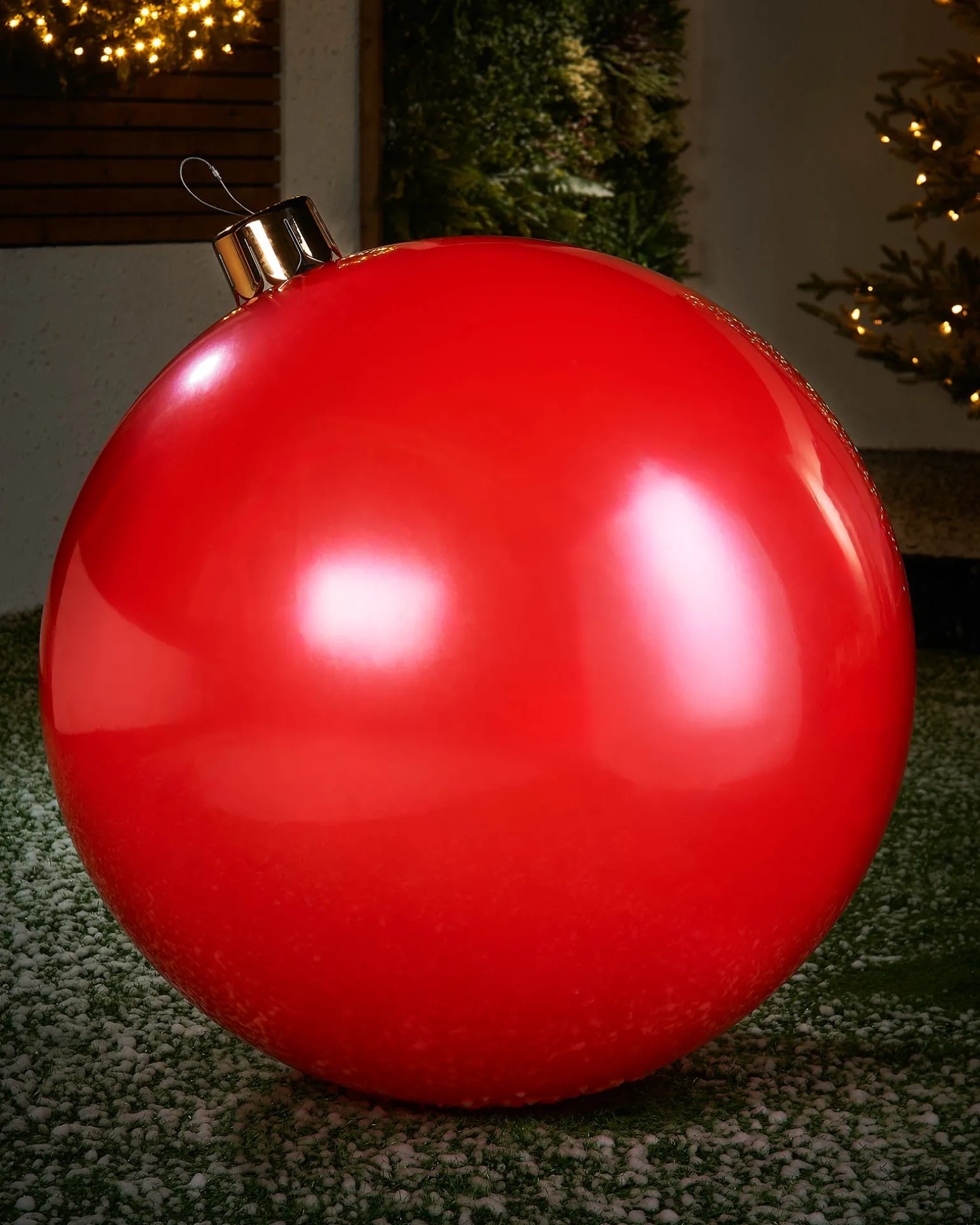 Inflatable Christmas Bauble, Red, 76 Cm