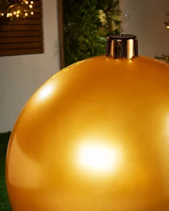 Inflatable Christmas Bauble, Gold, 76 Cm