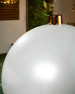 Inflatable Christmas Bauble, White, 76 Cm