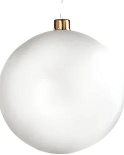 Inflatable Christmas Bauble, White, 76 Cm