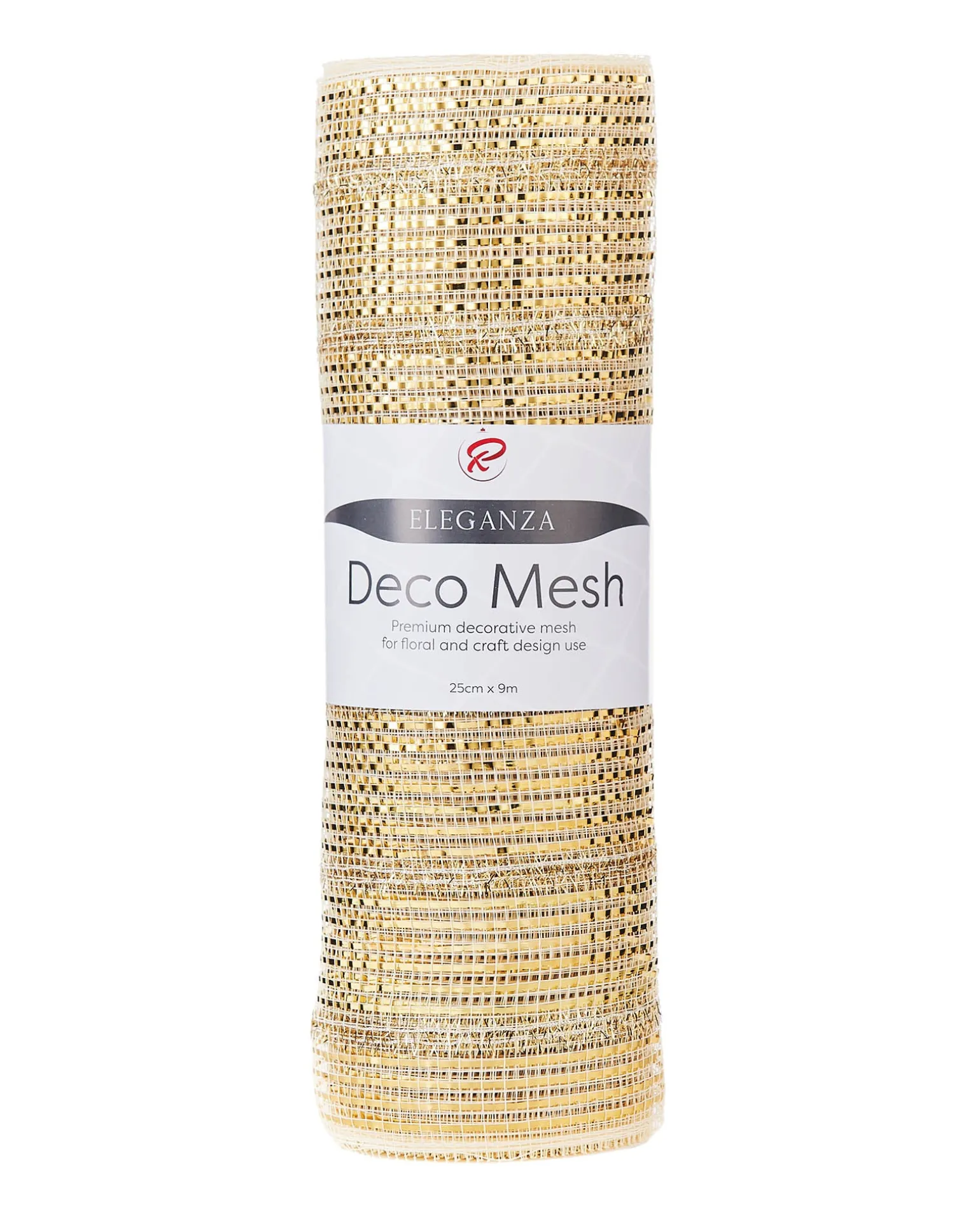 Ivory Mesh With Pale Gold Foil, 9 M