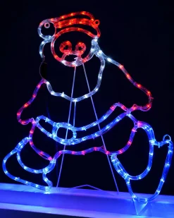 LED Santa Rope Light Window Silhouette, 61 Cm