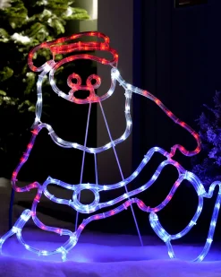 LED Santa Rope Light Window Silhouette, 61 Cm