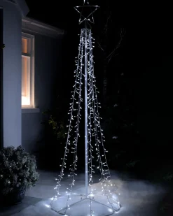 LED Waterfall Pop-Up Christmas Tree, 200 Cm