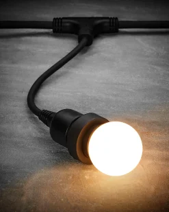 LINK FESTOON E27 Long Drop Belt, Connectable, 10 Sockets, 50 Cm Spacing