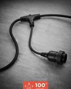 LINK FESTOON E27 Long Drop Belt, Connectable, 10 Sockets, 100 Cm Spacing
