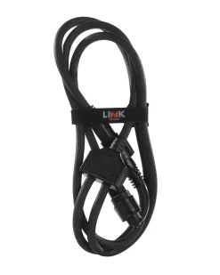 LINK FESTOON Y Cord Connector, Connectable, Black