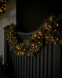 LINK PRO Connectable Pre-Lit Natural Fir Garland, 3 M