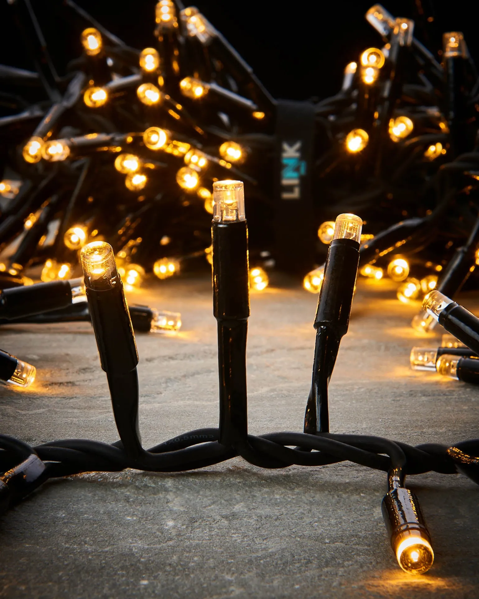 LINK PRO LED Cluster Lights, Black Cable, Warm White
