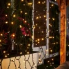 LINK PRO LED Curtain Lights, Black Cable, 2.5 M Drop, Warm White