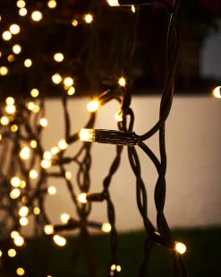 LINK PRO LED Curtain Lights, Black Cable, 2.5 M Drop, Warm White