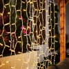 LINK PRO LED Curtain Lights, White Cable, 2.5 M Drop, Warm White
