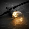 LINK PRO LED Festoon Lights, Clear Bulb, Black Cable, Warm White