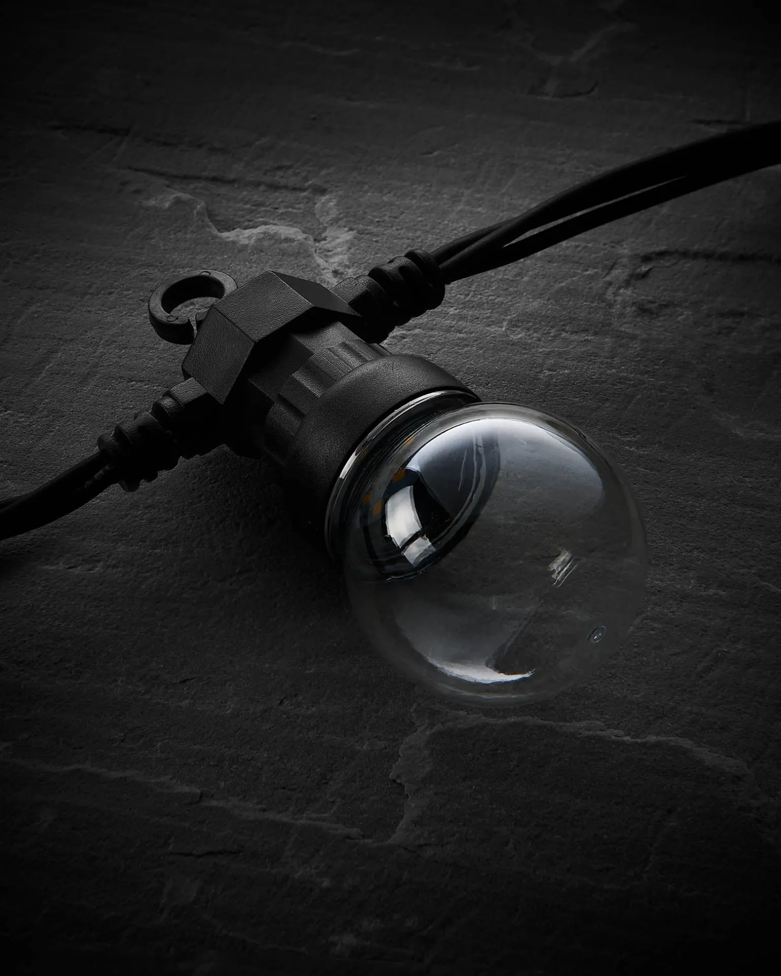 LINK PRO LED Festoon Lights, Clear Bulb, Black Cable, Warm White