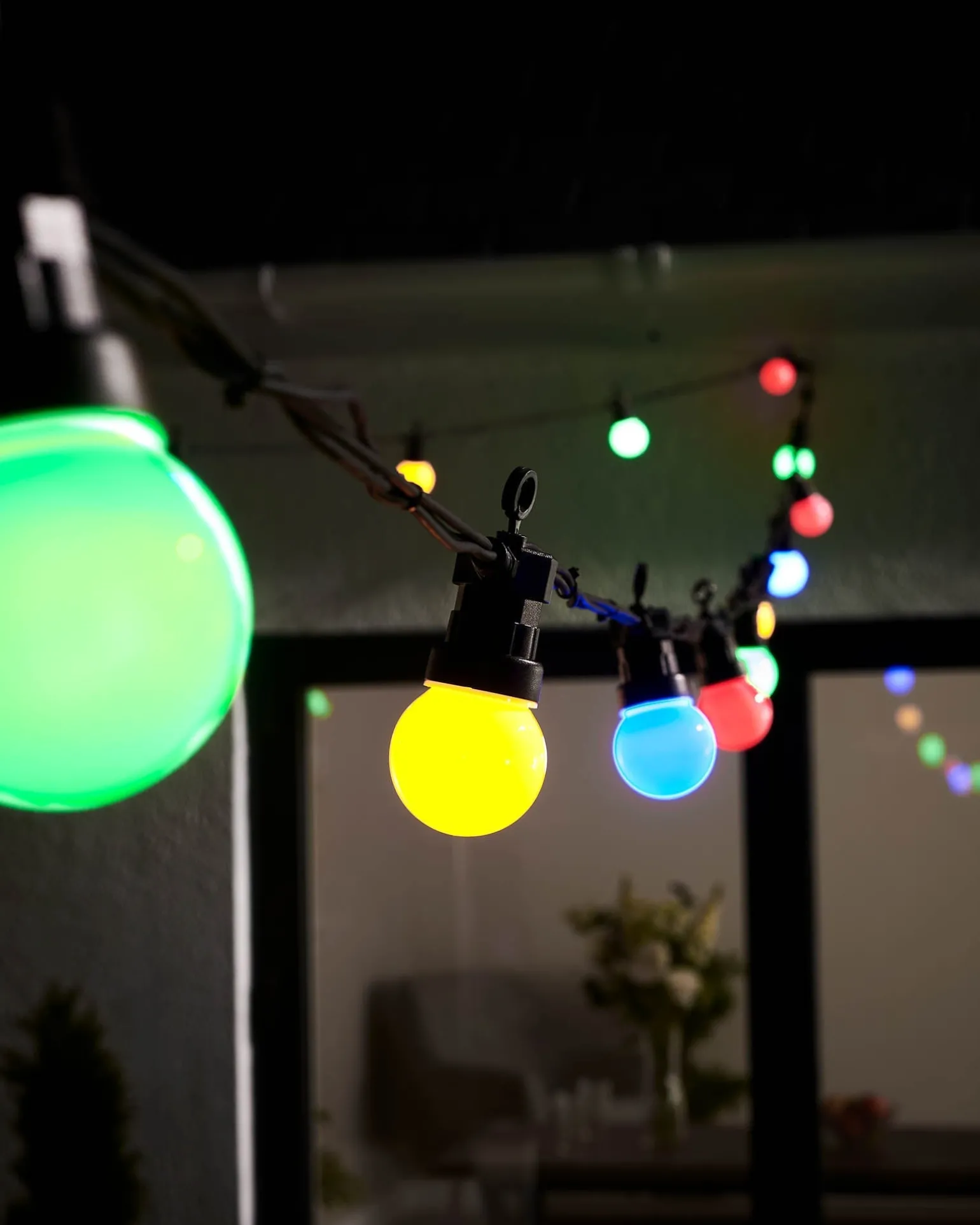 LINK PRO LED Festoon Lights, Black Cable, Multi Colour
