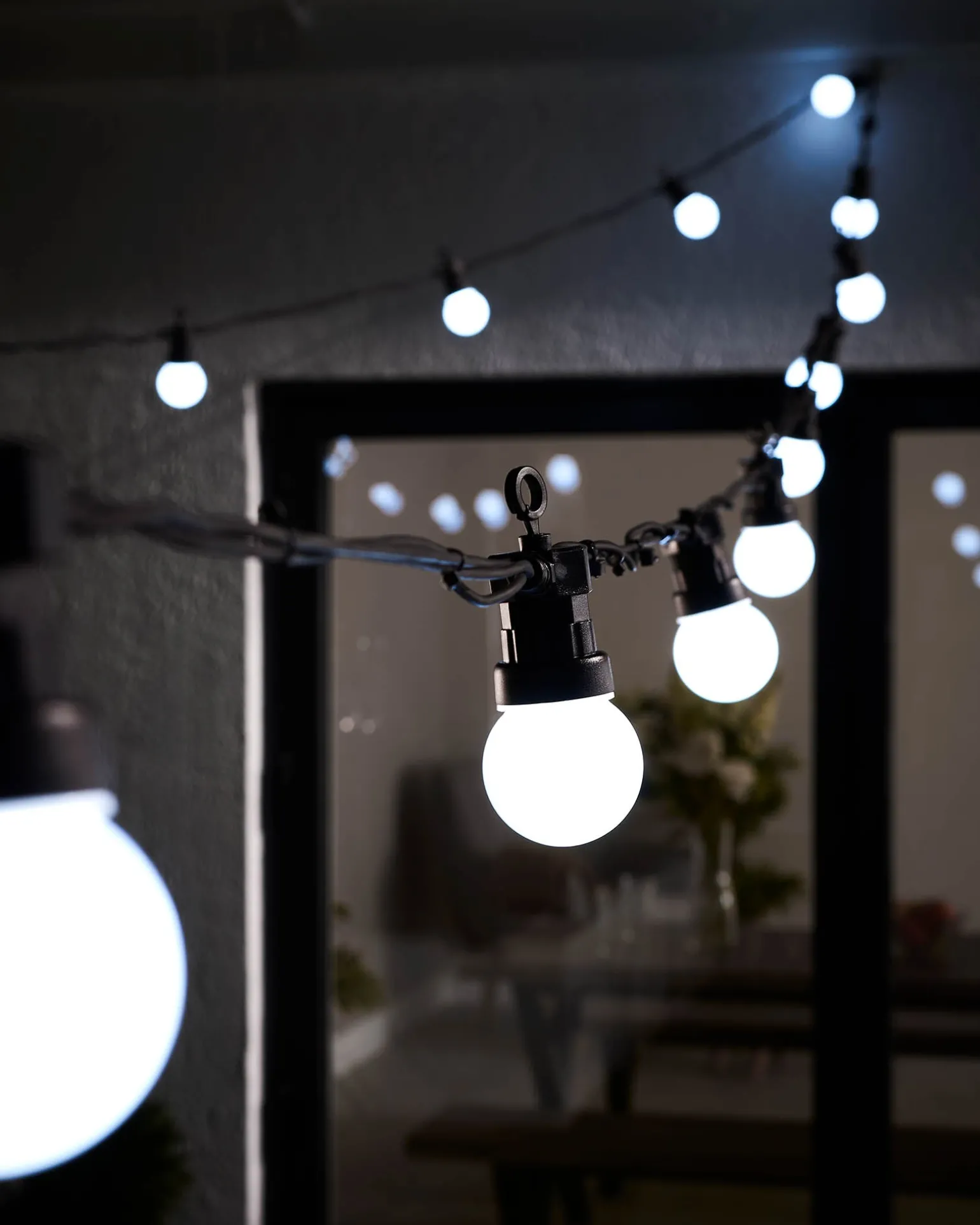 LINK PRO LED Festoon Lights, Black Cable, White