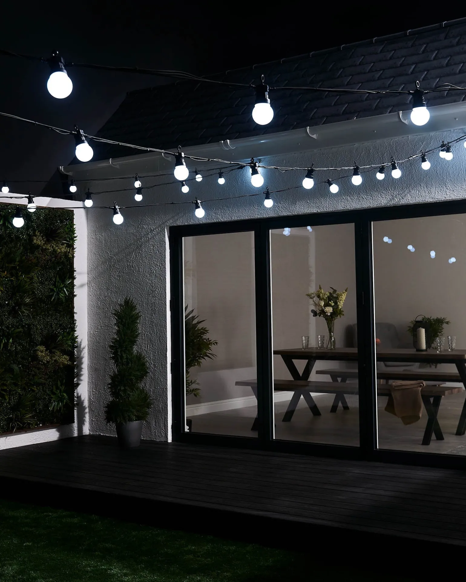 LINK PRO LED Festoon Lights, Black Cable, White