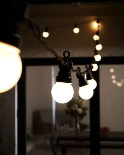 LINK PRO LED Festoon Lights, Black Cable, Warm White