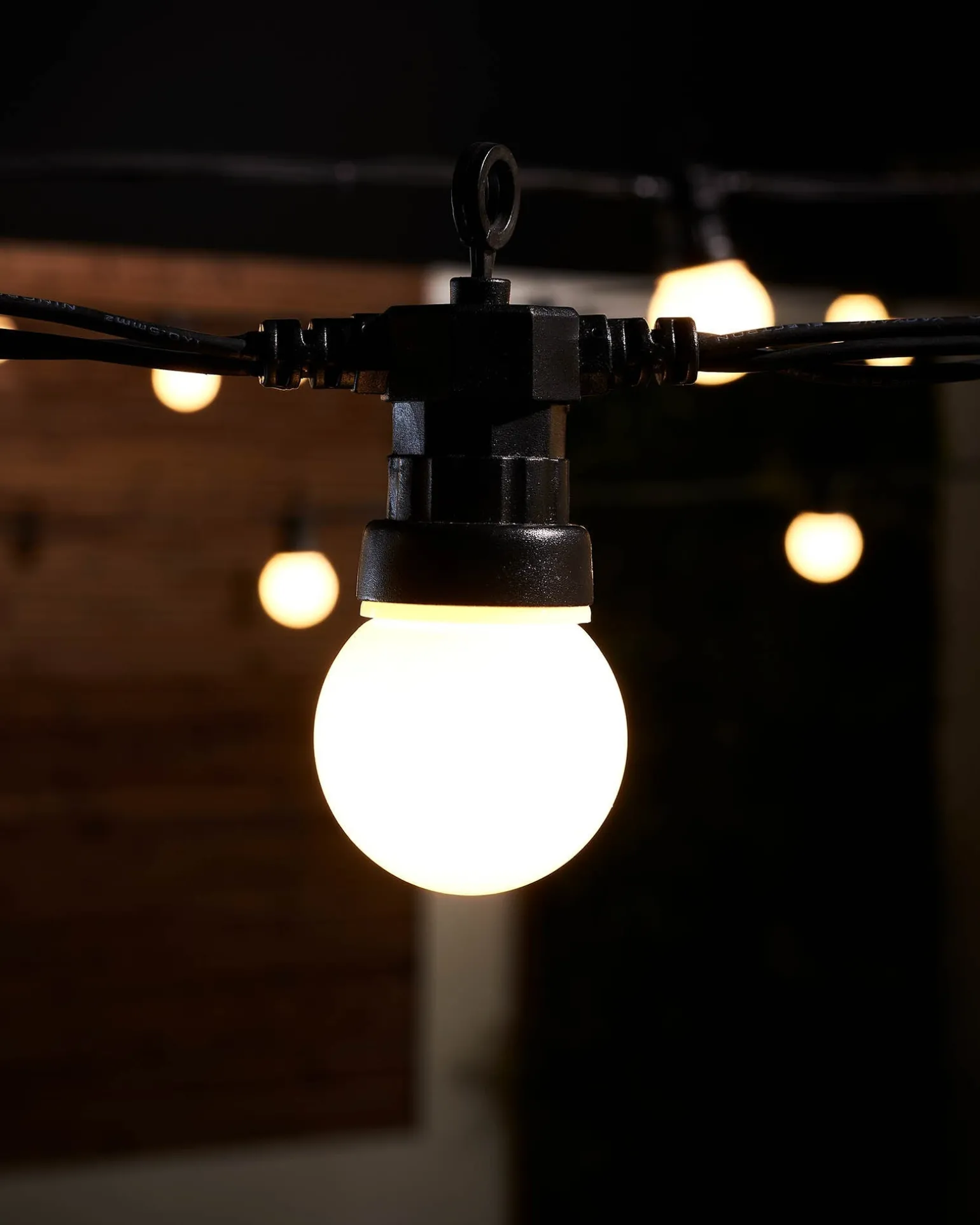 LINK PRO LED Festoon Lights, Black Cable, Warm White