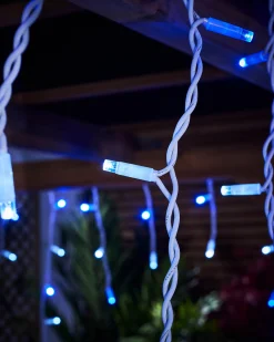 LINK PRO LED Icicle Lights, Blue / White