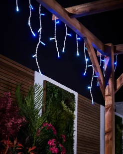 LINK PRO LED Icicle Lights, Blue / White