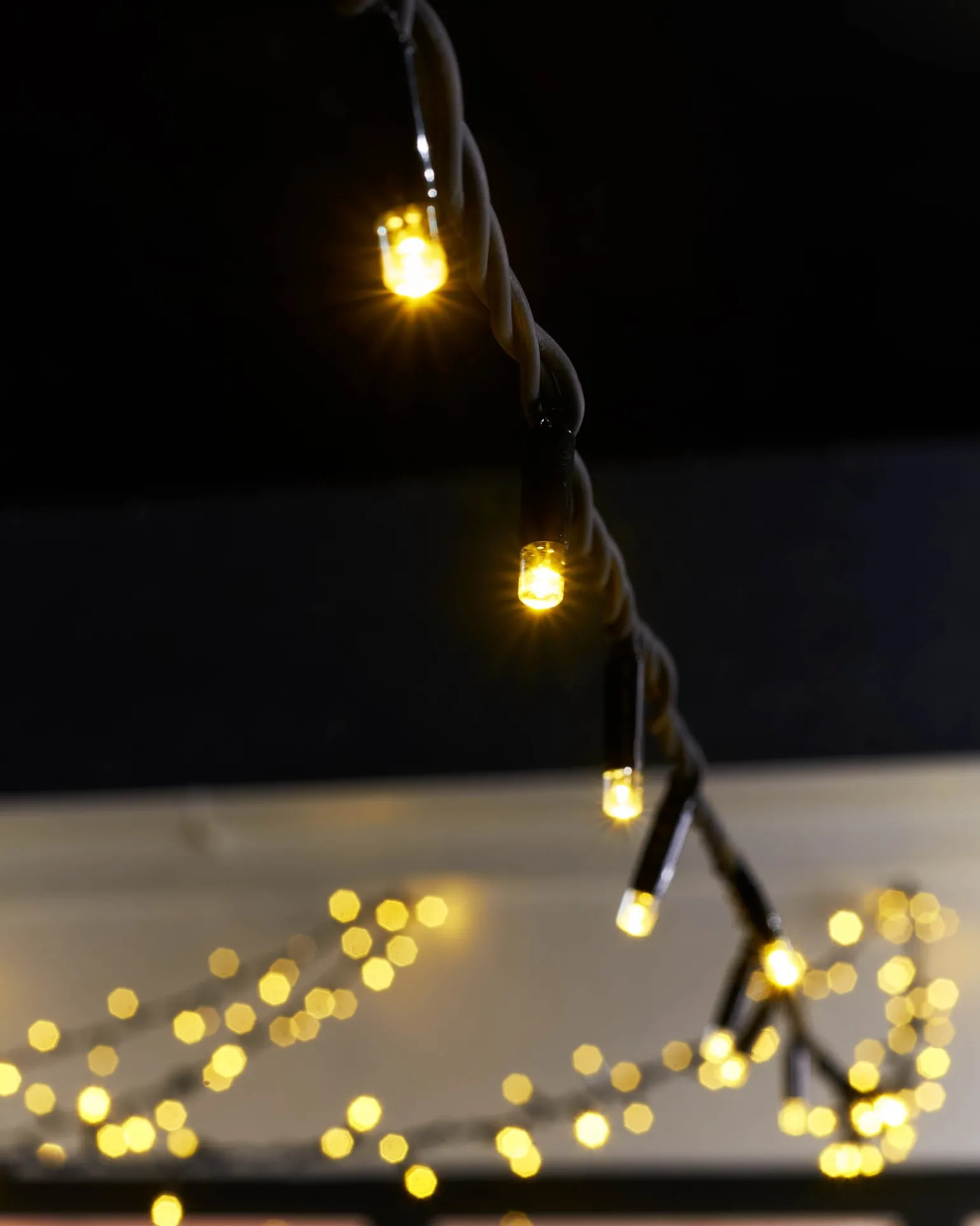 LINK PRO LED String Lights, Black Cable, Gold