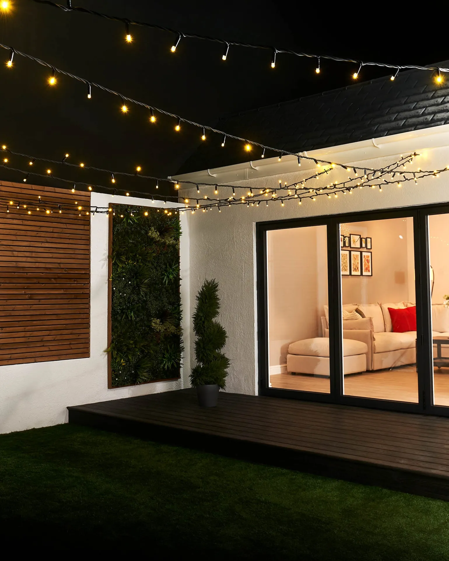 LINK PRO LED String Lights, Black Cable, Gold