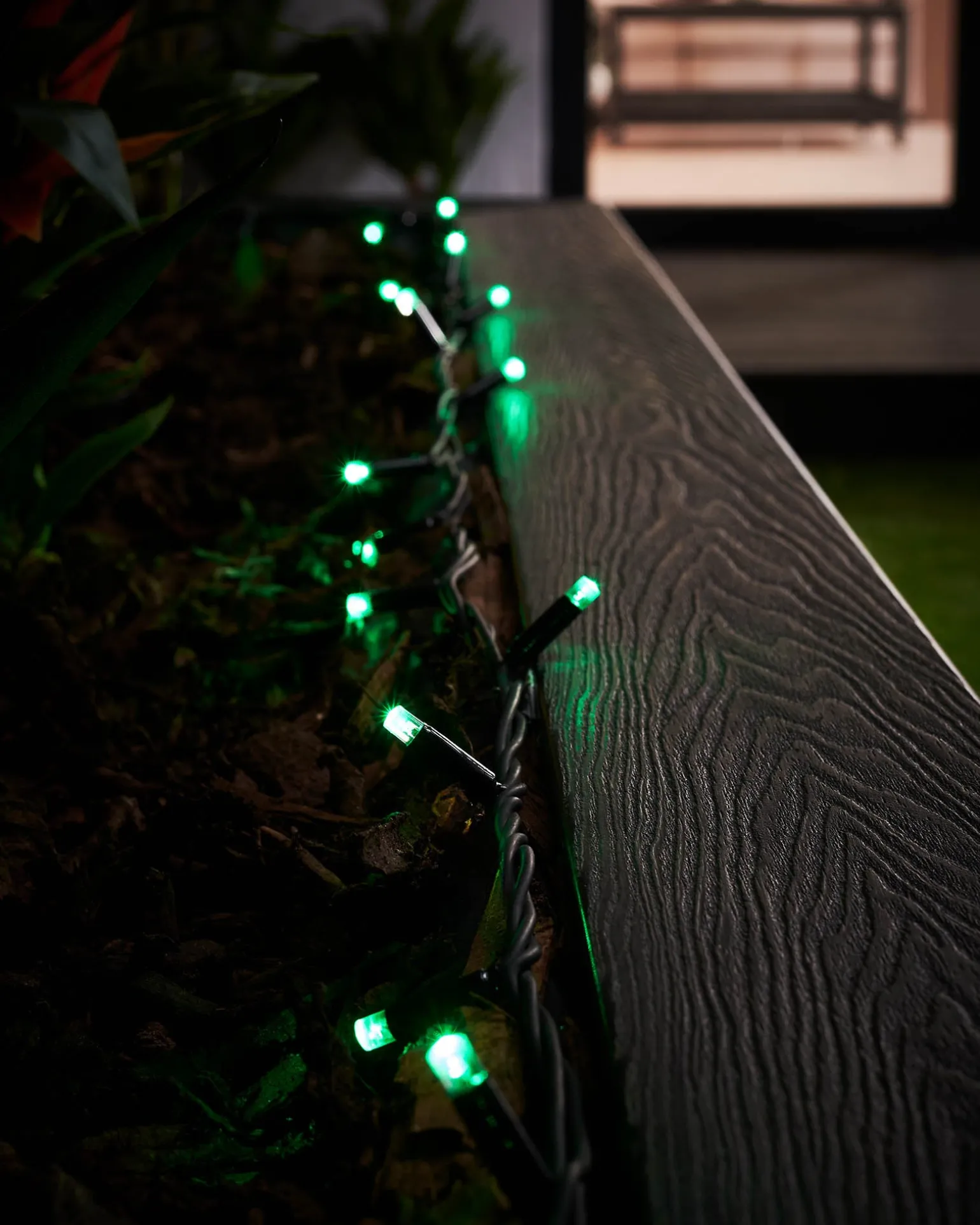 LINK PRO LED String Lights, Black Cable, Green